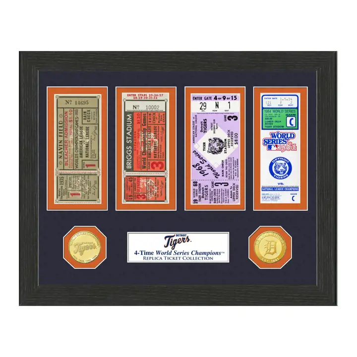 Collection de billets des Séries mondiales des Tigers de Detroit V Ast