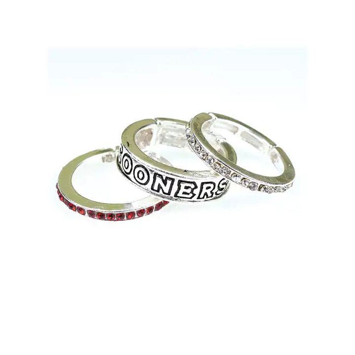 Ensemble de trois bagues Oklahoma Sooners ARG/CRIM