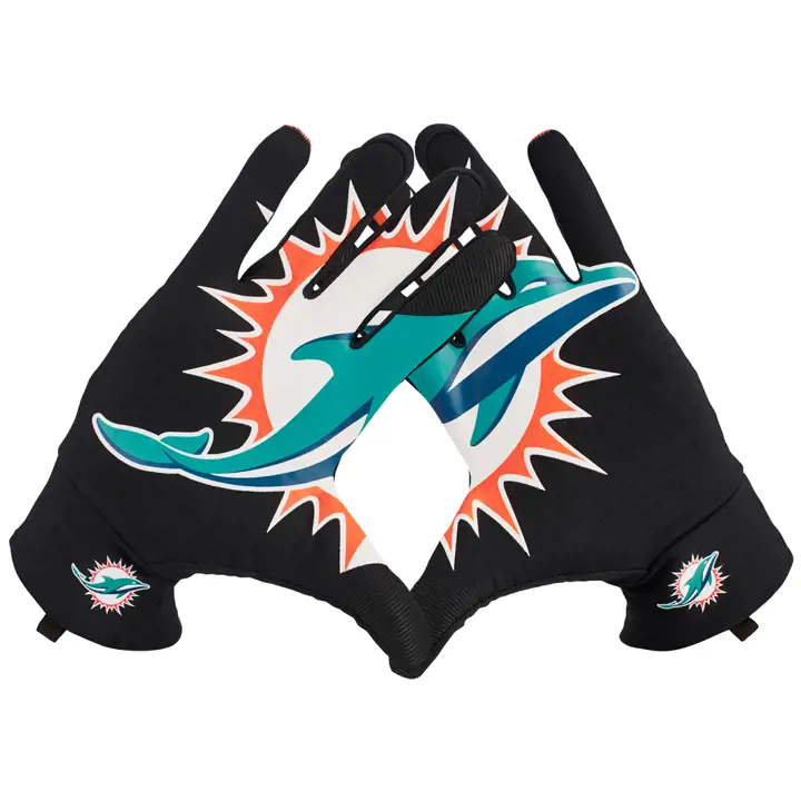 Gants de fan Nike NFL Miami Dolphins 18 NOIR/AQ/OR