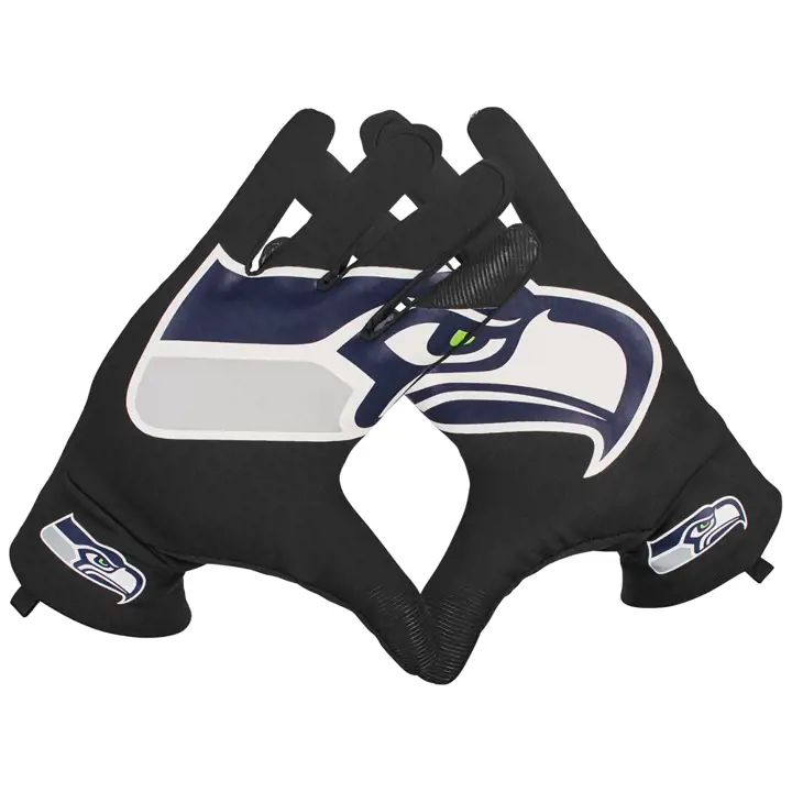 Gants de supporter NFL Nike Seattle Seahawks 18 NOIR/BLEU MARINE/VERT CITRON