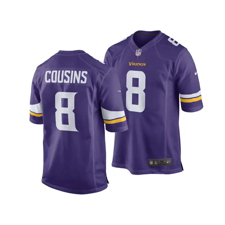 Maillot de football américain jeune VIKINGS NFL Kirk Cousins ppr