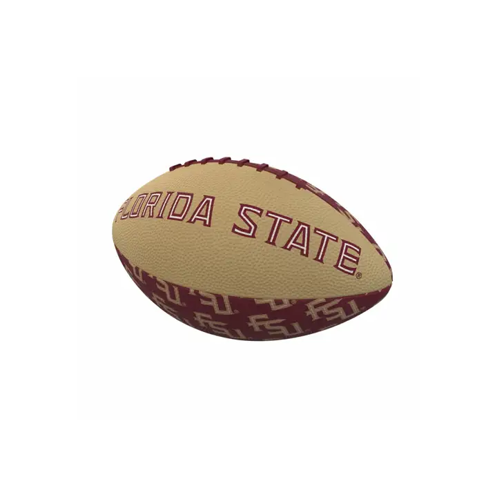 Ballon de football en caoutchouc, format mini, motif répété des Seminoles de Florida State