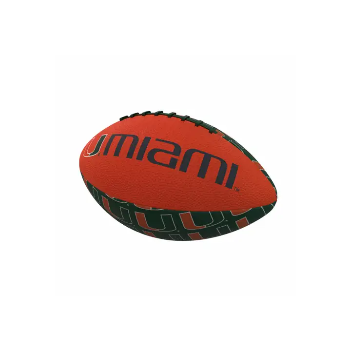 Mini ballon de football en caoutchouc Miami Hurricanes Repeating