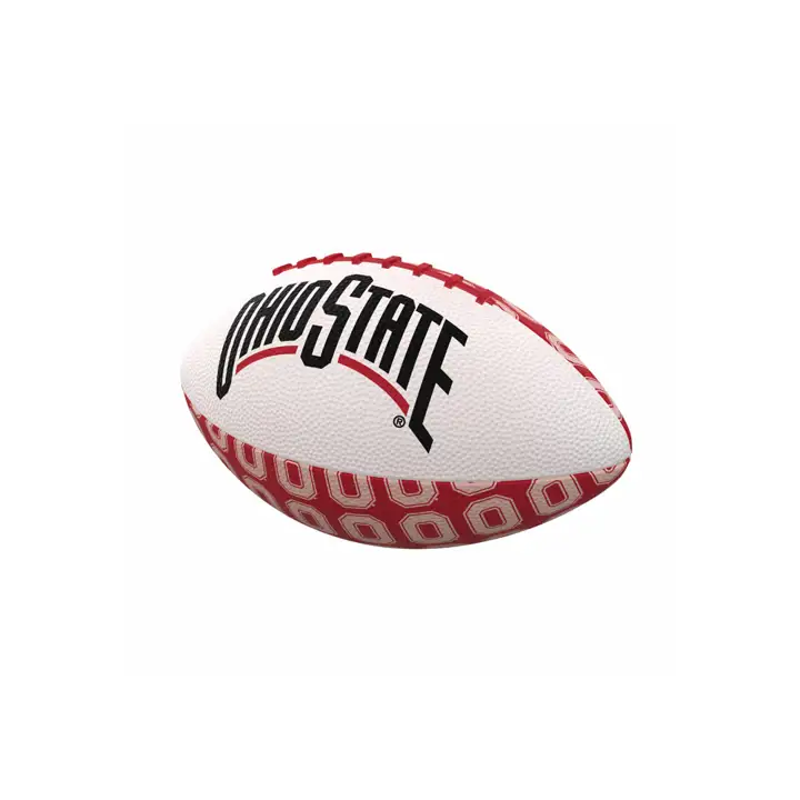 Mini-ballon de football en caoutchouc Ohio State Buckeyes Repeating (motif répété)