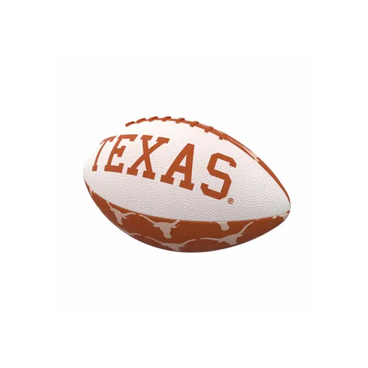Mini-ballon de football en caoutchouc Texas Longhorns à motifs