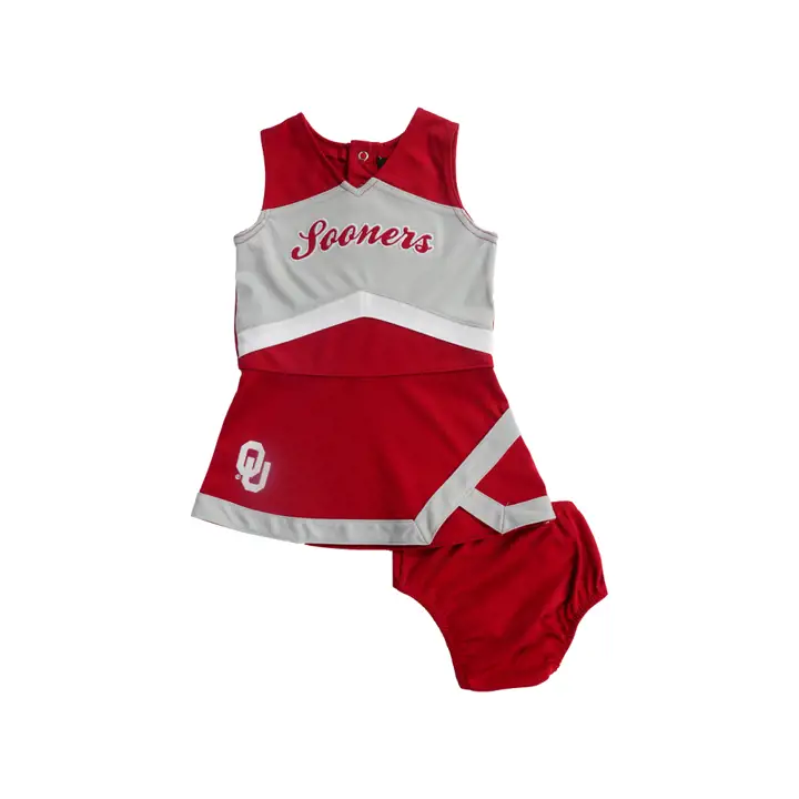 Robe de pom-pom girl Oklahoma Sooners NCAA pour bébé CRIM