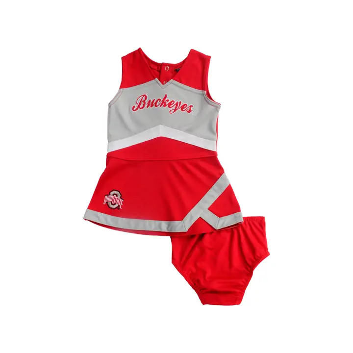 Robe de cheerleader NCAA Ohio State Buckeyes pour bébé ROUGE