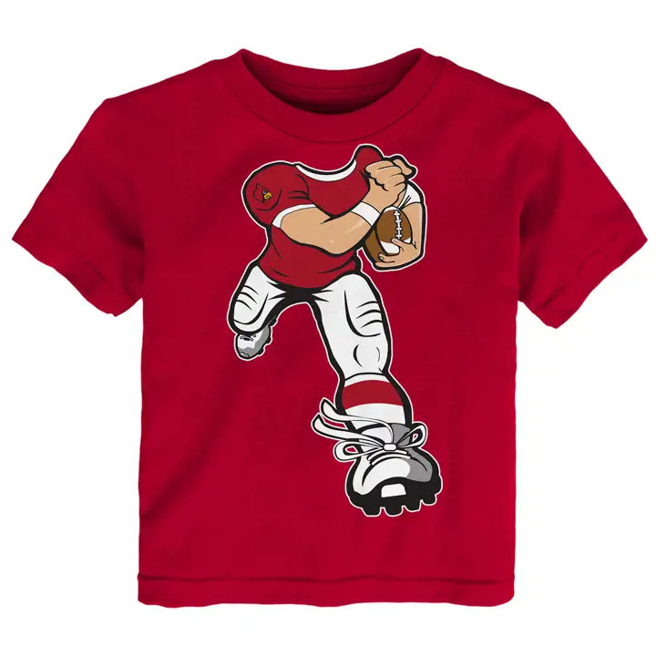 T-shirt Louisville Cardinals NCAA Toddler Yard Rush 18 Rouge