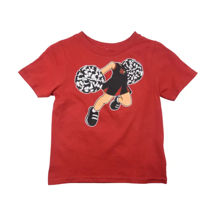 T-shirt de pom-pom girl pour petites filles NCAA Louisville Cardinals