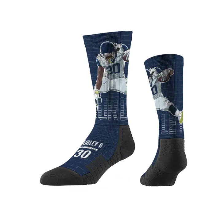 NFL Strideline Chaussettes mi-mollet NFL Action Crew Todd Gurley BLEU MARINE