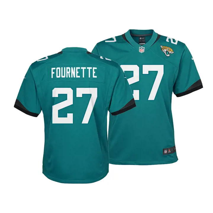 Maillot de match JAGUARS NFL pour jeune Leonard Fournette, couleur sarcelle