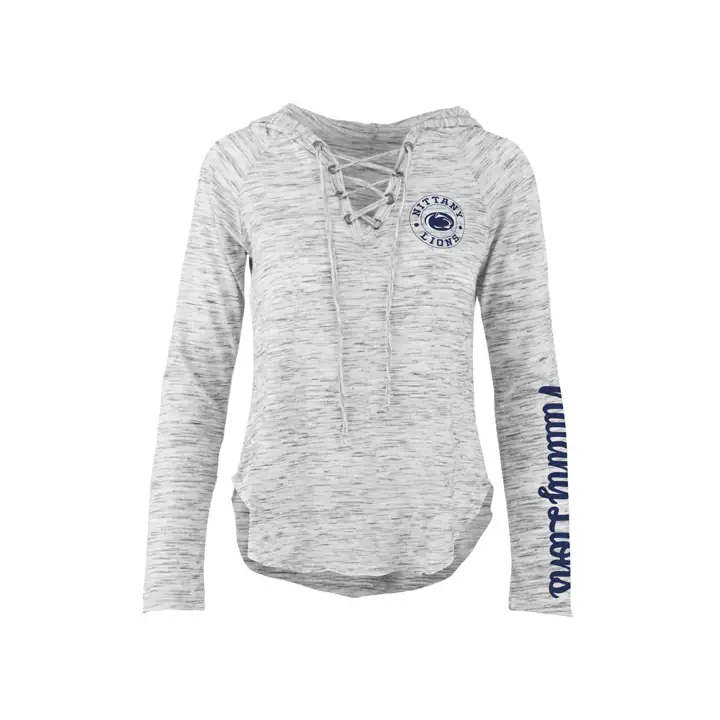 T-shirt à manches longues et lacets Spacedye Penn State Nittany Lions NCAA pour femme