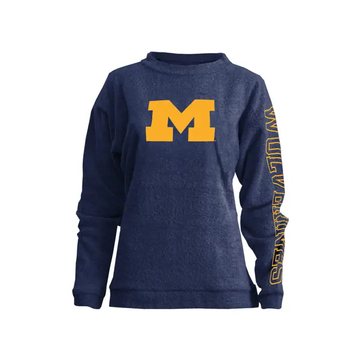 Sweat-shirt douillet en tissu éponge pour femme Michigan Wolverines NCAA 18