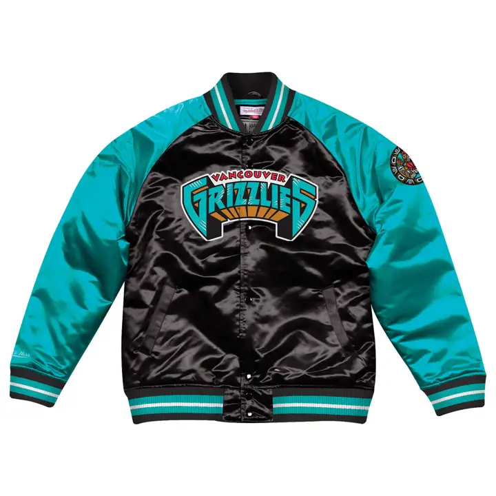 Blouson en satin blk/bleu sarcelle Vancouver Grizzlies MN Tough Season