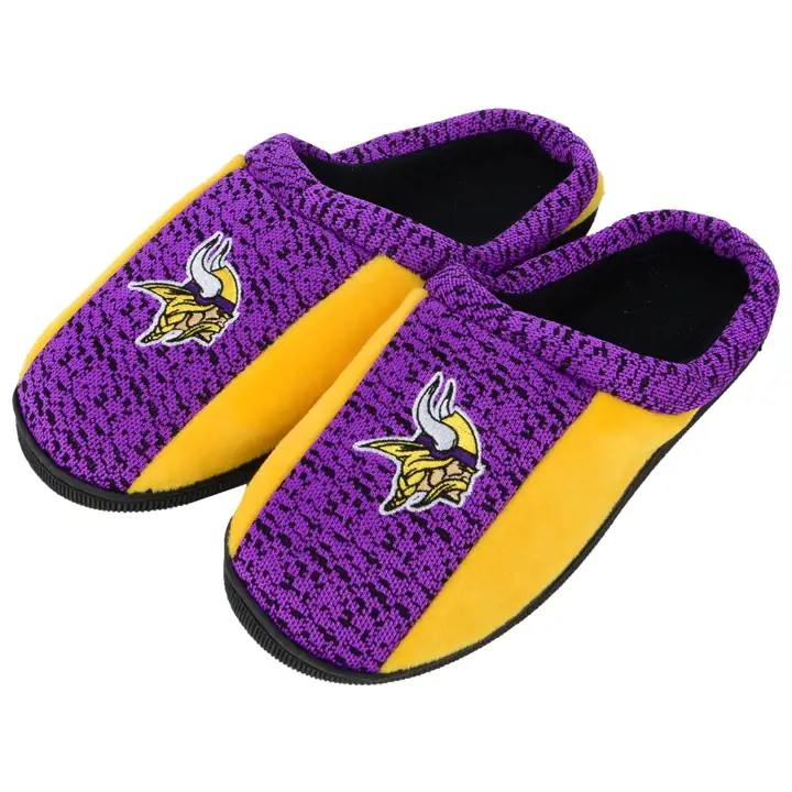 Minnesota Vikings Chaussons tricotés semelle cuvette noirs 18 paires en boîte