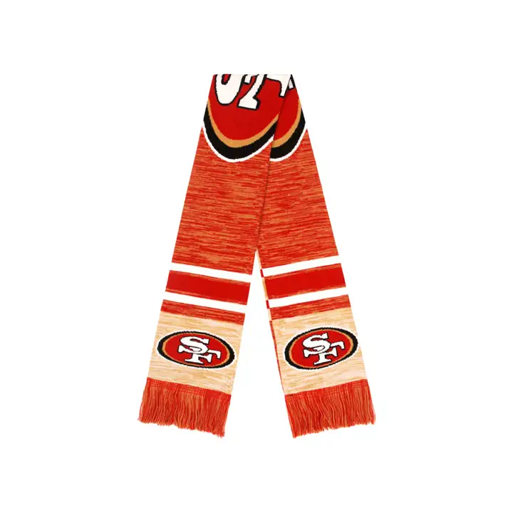 San Francisco 49ers Écharpe en tricot aux couleurs mélangées Grand logo 18 rouge/