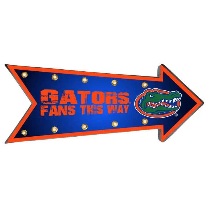 Enseigne lumineuse fléchée Florida Gators bleu/orange