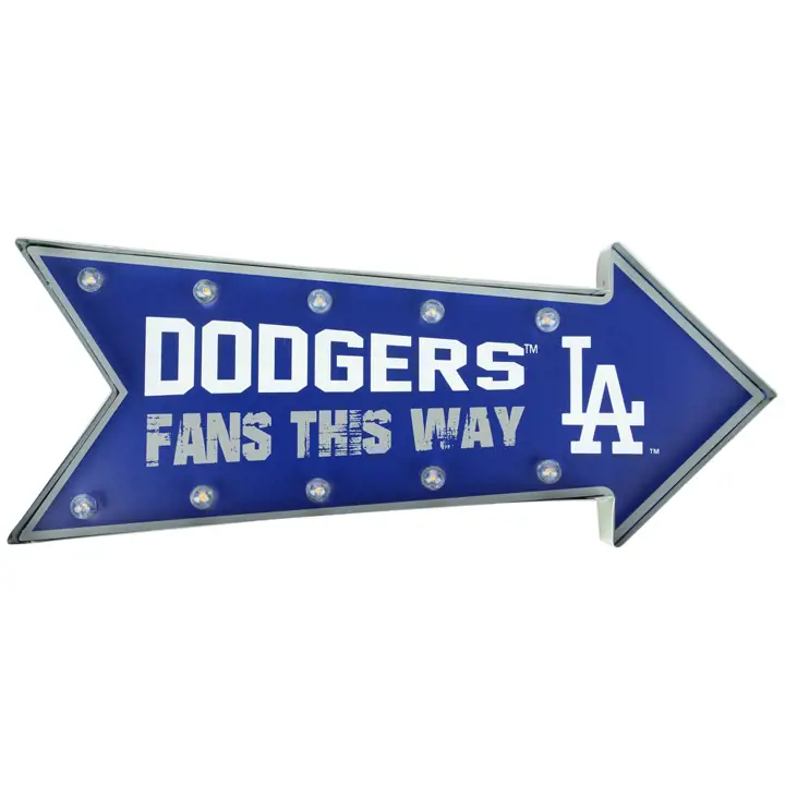 Enseigne lumineuse fléchée Los Angeles Dodgers marine