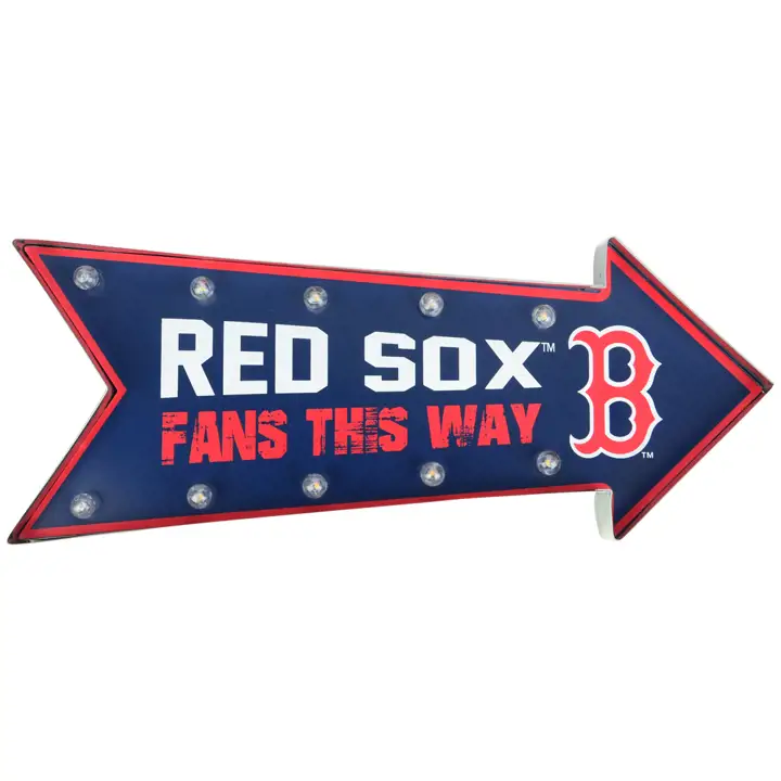 Enseigne lumineuse flèche Boston Red Sox bleu marine/rouge