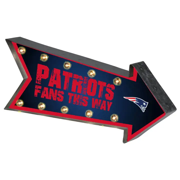 New England Patriots Enseigne lumineuse flèche   bleu marine