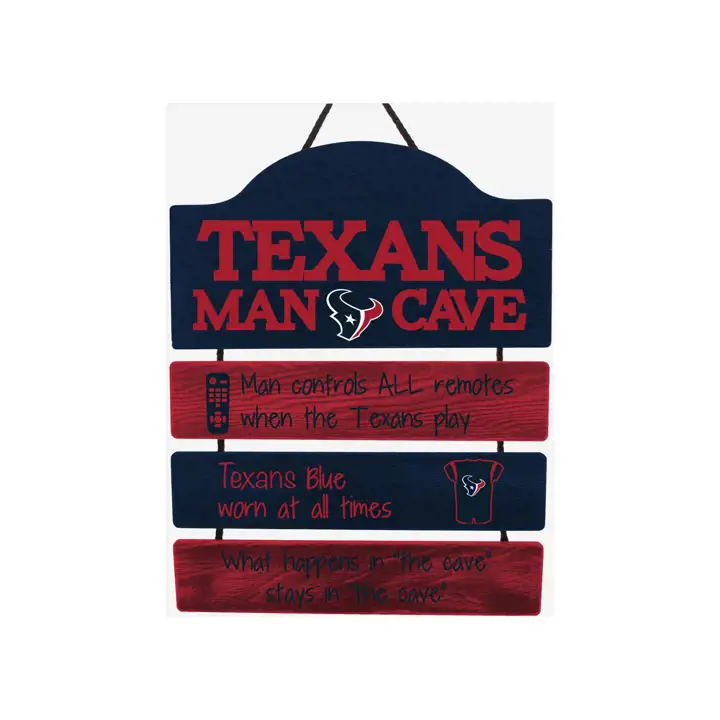 Panneau "ManCave" des Houston Texans - bleu marine/rouge