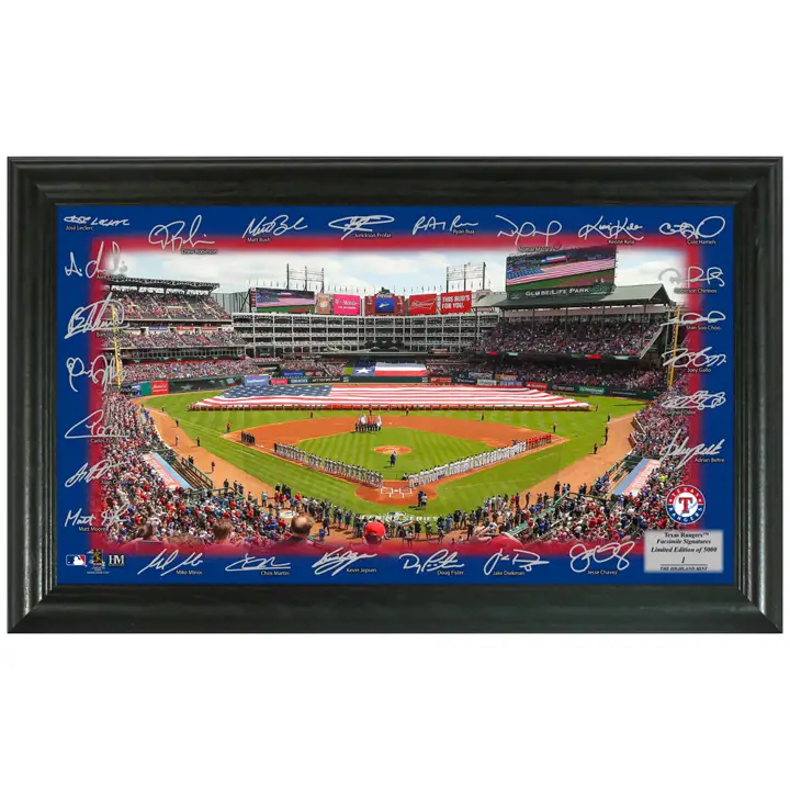 Champ de signature des Texas Rangers V Ast
