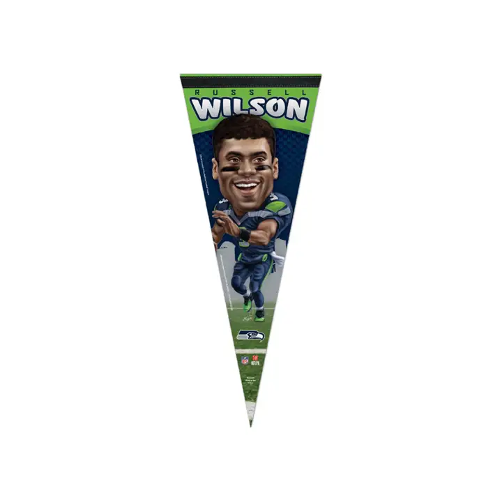 Drapeau Décoratif Russell Wilson, Seahawks de Seattle, 30 x 76 cm