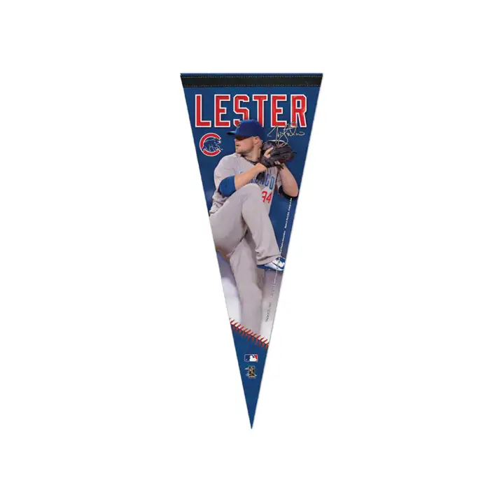 CHICAGO CUBS Fanion Joueur Premium Jon Lester 12x30  AST