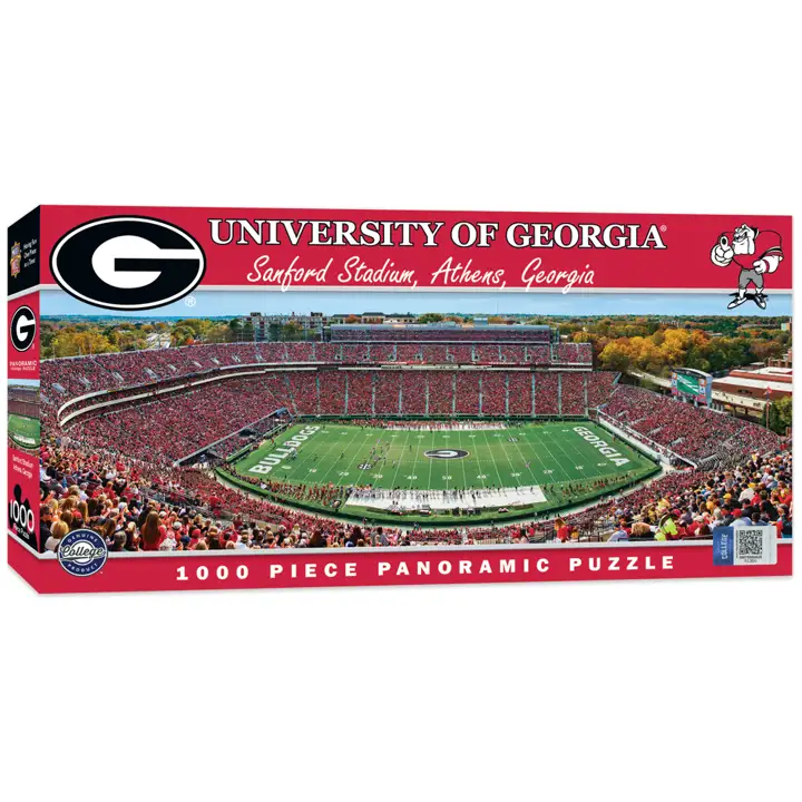 "Casse-tête panoramique Georgia Bulldogs 1000 pièces 13\" x 39\" AST"