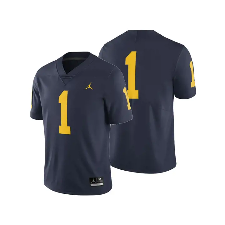 Maillot de match réplique Michigan NCAA Jeunesse 18 marine