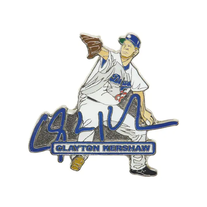 Los Angeles Dodgers Player Signature Pin Clayton Kershaw AS