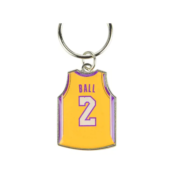 Porte-clés rotatif maillot Los Angeles Lakers - Joueur Lonzo Ba