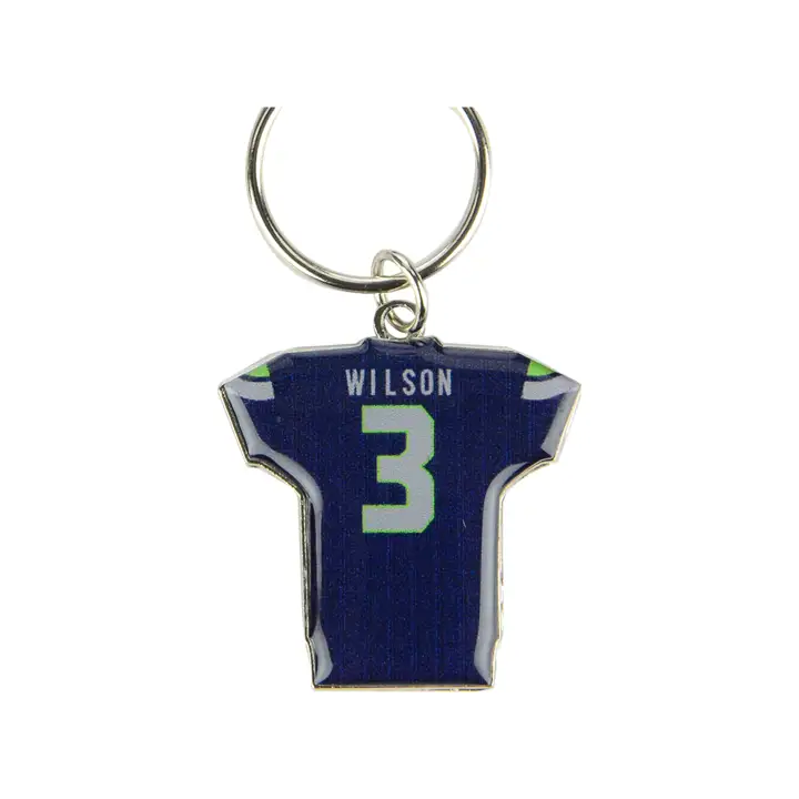 Porte-clés rotatif maillot Seattle Seahawks - Joueur Russell Wi