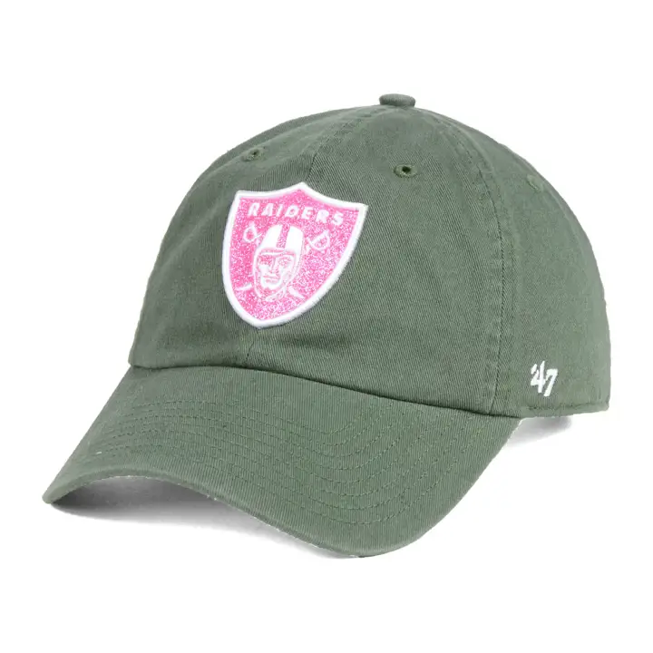 LAS VEGAS RAIDERS NFL Fmns Moss Glitta Clean Up MOSS/PNK