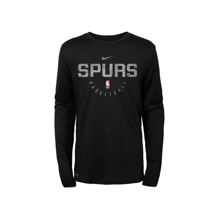 T-shirt d'entraînement à manches longues NBA pour jeune Spurs de San Antonio 18