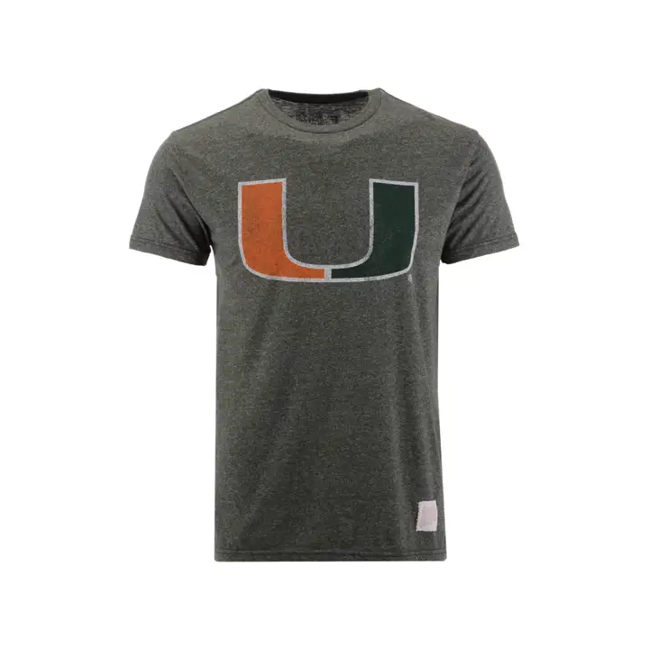 T-shirt Miami Hurricanes NCAA Mock Twist Vault Logo VERT