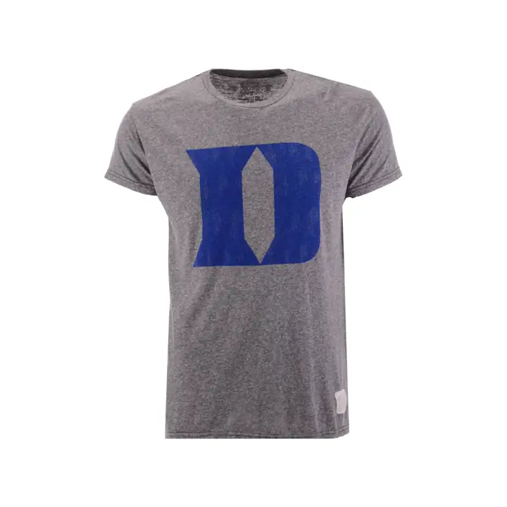T-shirt Duke Blue Devils NCAA Logo Rétro Tri-Matière Gris Chiné
