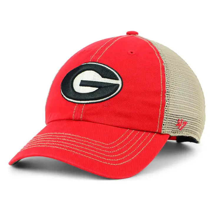 Casquette ajustée style pêcheur universitaire Georgia Bulldogs, rouge/beige