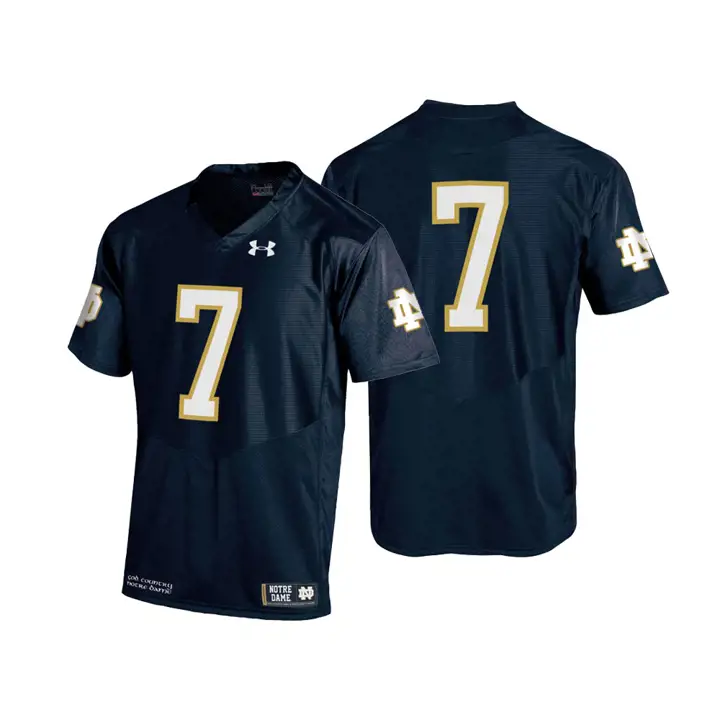 Maillot de football réplique Notre Dame NCAA noir