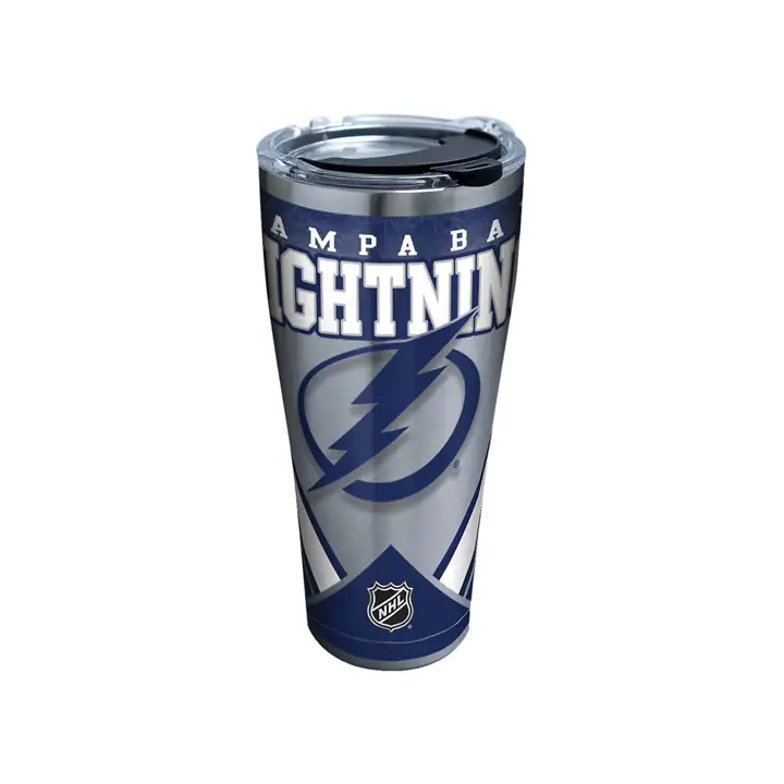 Bouteille isotherme Lightning 30oz NHL en acier inoxydable argenté