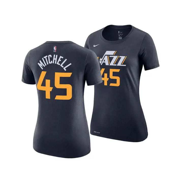 T-shirt Femme NBA N&N JAZZ Donovan Mitchell marine