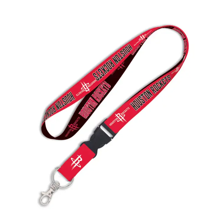 Cordon Fusées avec boucle détachable rouge