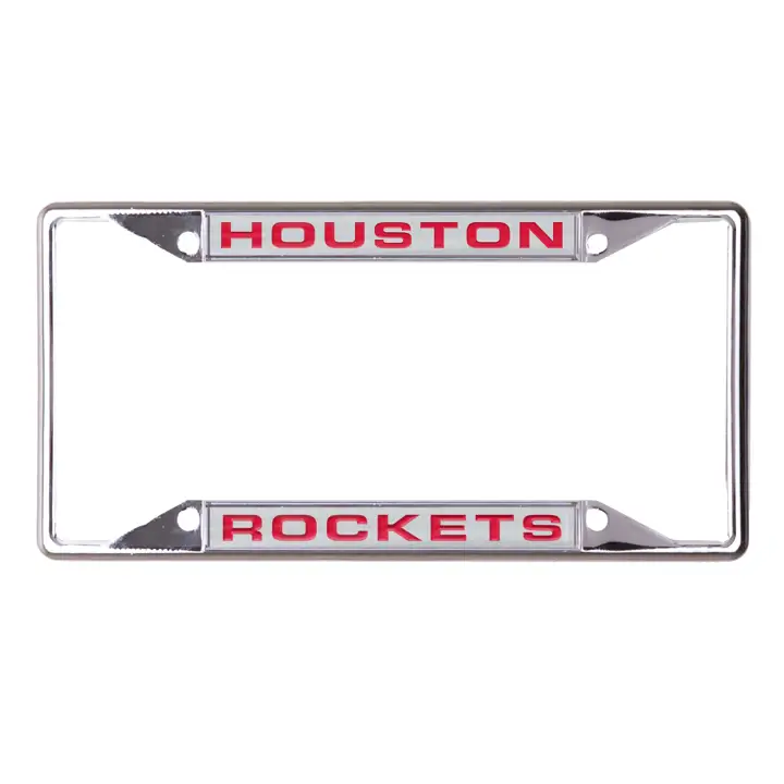 ROCKETS Cadre de plaque d'immatriculation incrusté rouge
