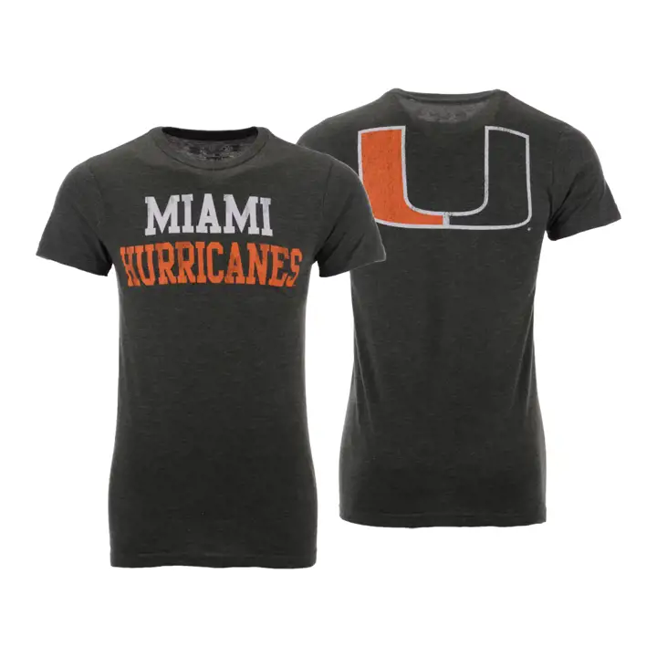 T-shirt double mélange superposé des Miami Hurricanes NCAA GRN