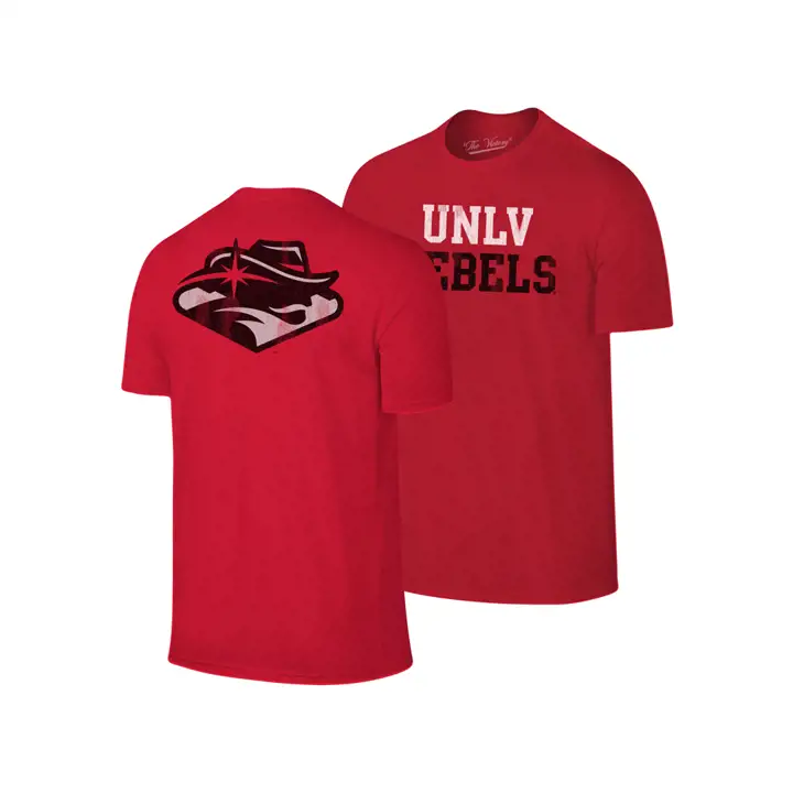T-shirt à double tissage empilé UNLV Runnin Rebels NCAA RED