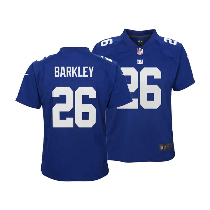 Maillot De Match NFL Enfant New York Giants Saquon Barkley BLEU