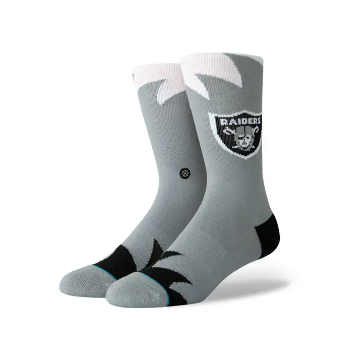 Chaussettes LV Raiders NFL Shark Tooth gris/noir/blanc