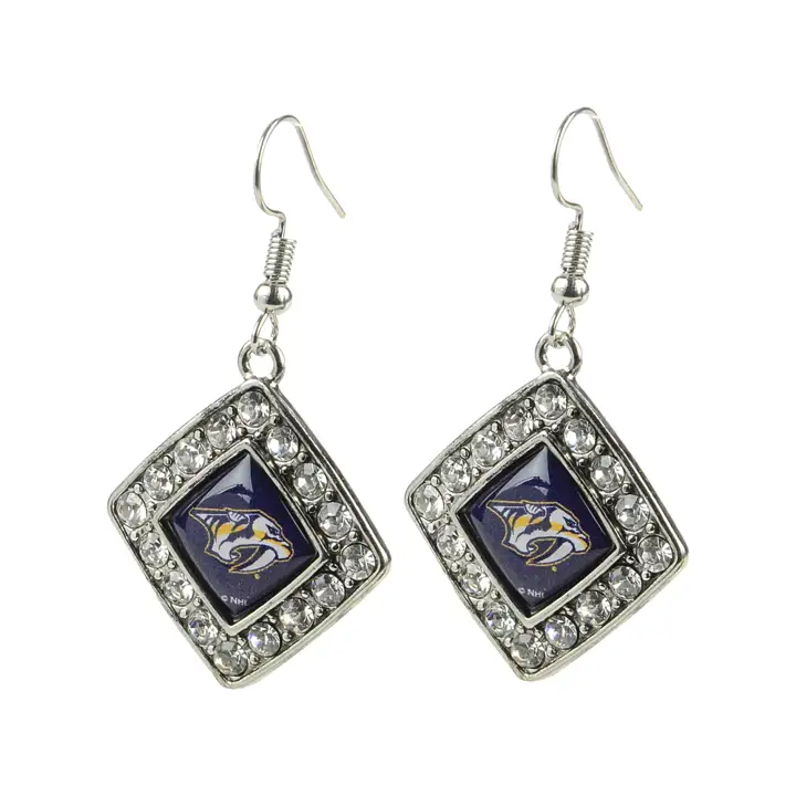 Boucles d'oreilles Nashville Predators en cristal AST