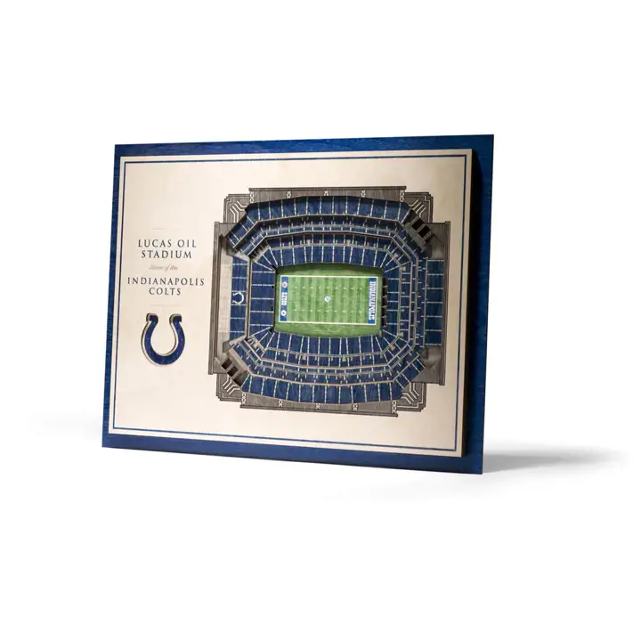 Tableau Mural 3D 5 Couches Indianapolis Colts Stadiumviews AST