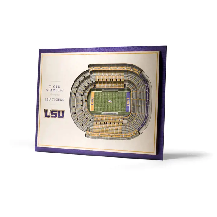 LSU Tigers - Tableau mural 3D 5 couches StadiumViews AST